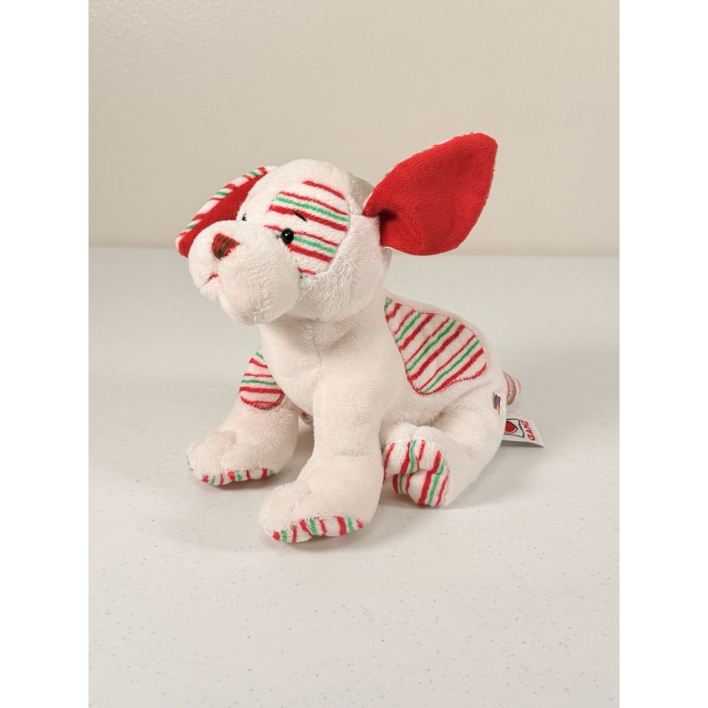 Ganz Webkinz PEPPERMINT PUPPY Plush Dog Stuffed Animal Toy NO CODE 9" Christmas